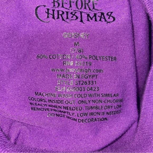 Disney Nightmare Before Christmas Children’s Tee, Girls 7/8, 60% Cotton - Picture 7 of 7